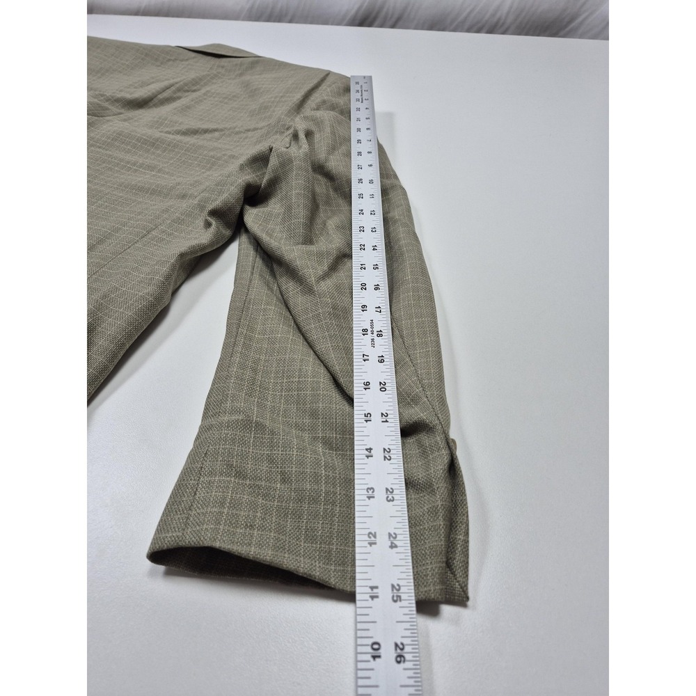 Carlo Mandrone Blazer Mens 46R Beige Wool Check 3 Button Sport Coat NWT - Picture 9 of 11